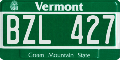VT license plate BZL427