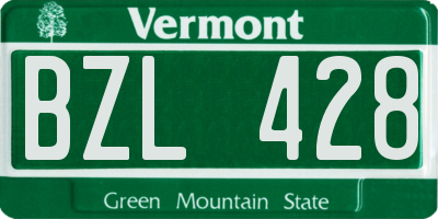 VT license plate BZL428