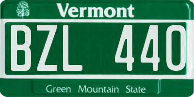 VT license plate BZL440