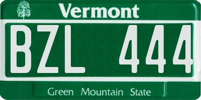 VT license plate BZL444