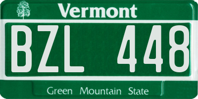 VT license plate BZL448