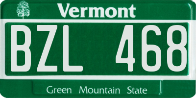 VT license plate BZL468