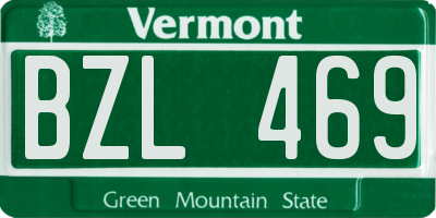 VT license plate BZL469