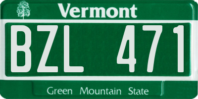 VT license plate BZL471