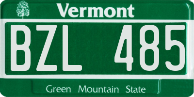 VT license plate BZL485