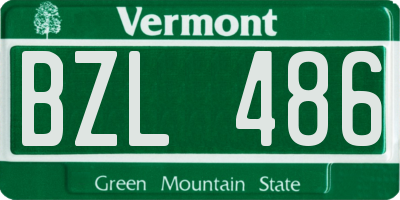 VT license plate BZL486
