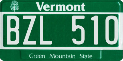 VT license plate BZL510
