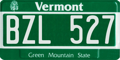 VT license plate BZL527