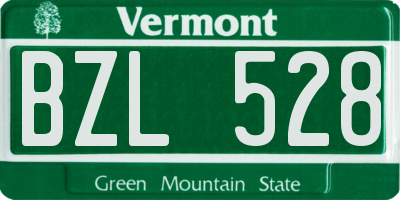 VT license plate BZL528