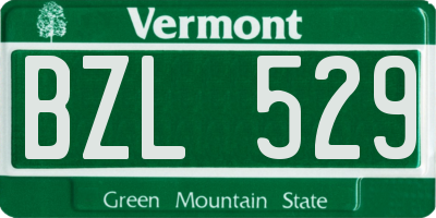 VT license plate BZL529