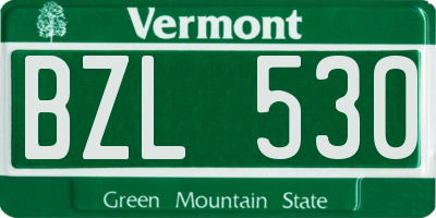 VT license plate BZL530