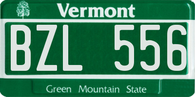 VT license plate BZL556
