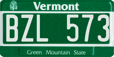 VT license plate BZL573