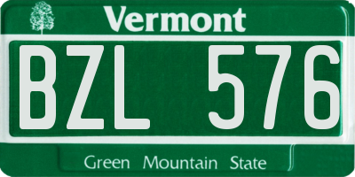 VT license plate BZL576
