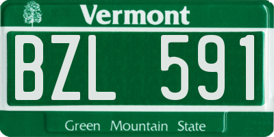 VT license plate BZL591