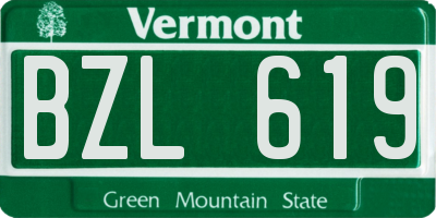 VT license plate BZL619