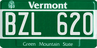 VT license plate BZL620