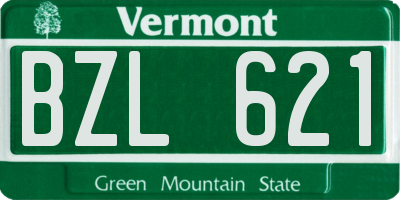 VT license plate BZL621