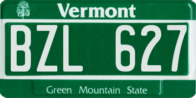 VT license plate BZL627
