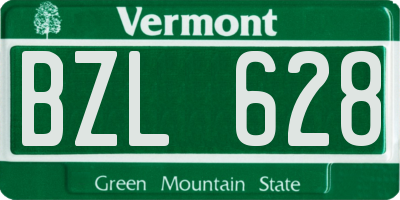 VT license plate BZL628