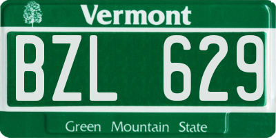 VT license plate BZL629