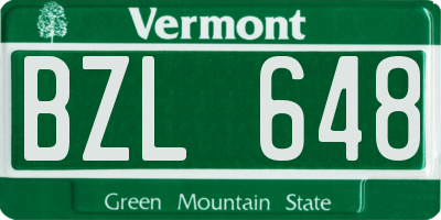 VT license plate BZL648