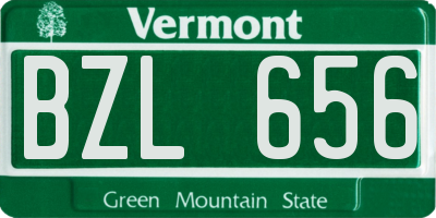VT license plate BZL656
