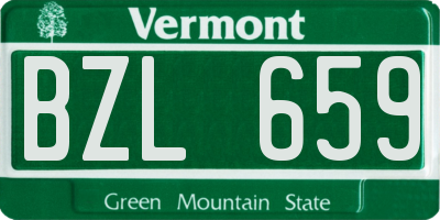 VT license plate BZL659