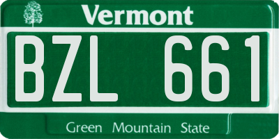 VT license plate BZL661