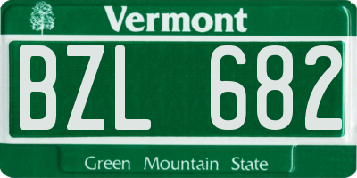 VT license plate BZL682