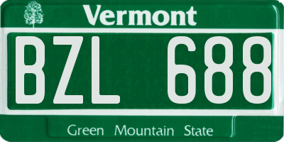 VT license plate BZL688