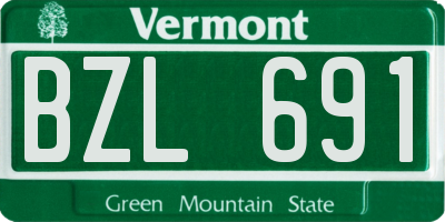 VT license plate BZL691