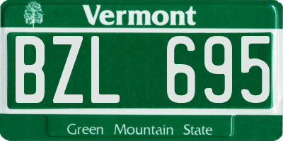 VT license plate BZL695