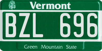 VT license plate BZL696