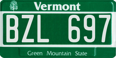 VT license plate BZL697