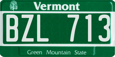 VT license plate BZL713