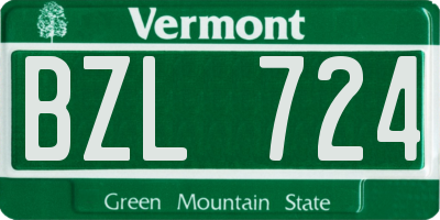 VT license plate BZL724