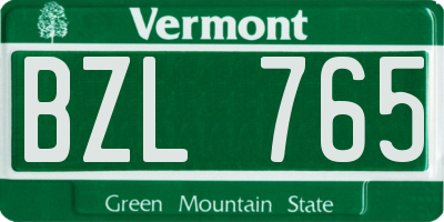 VT license plate BZL765