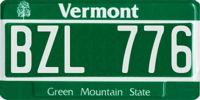 VT license plate BZL776