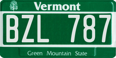 VT license plate BZL787