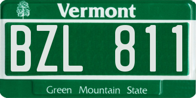 VT license plate BZL811