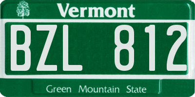 VT license plate BZL812