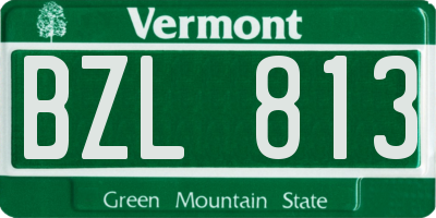 VT license plate BZL813