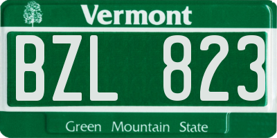 VT license plate BZL823