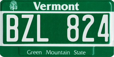 VT license plate BZL824