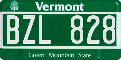 VT license plate BZL828