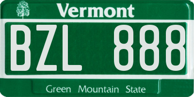 VT license plate BZL888