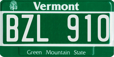 VT license plate BZL910