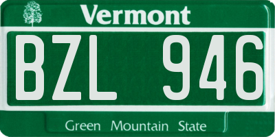 VT license plate BZL946