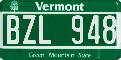 VT license plate BZL948
